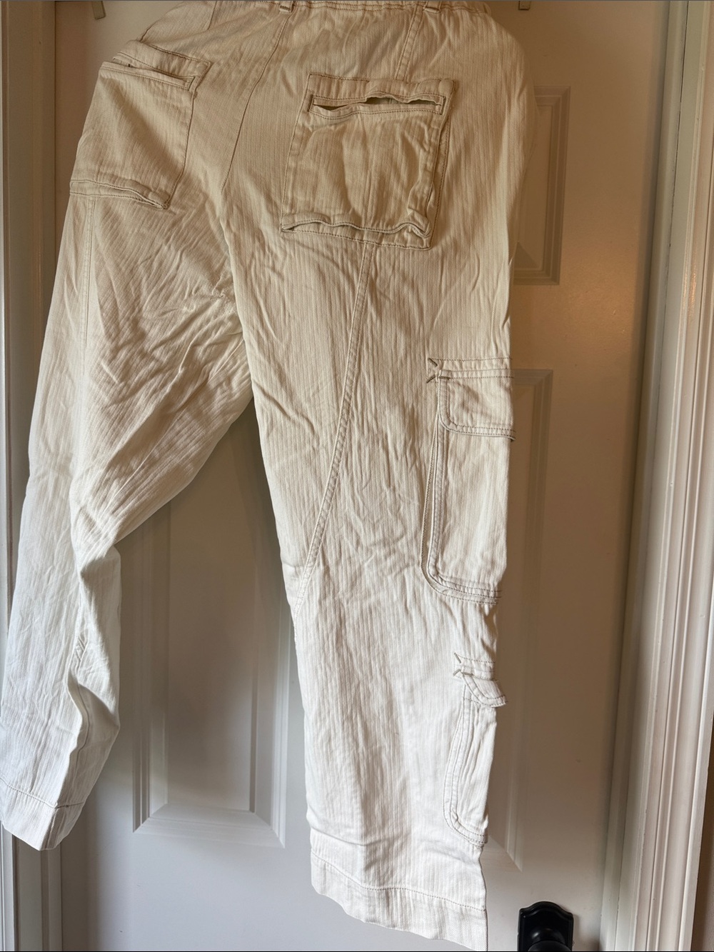 Free People Tahiti Cargo Drawstring Pants Tofu - Picture 6 of 7